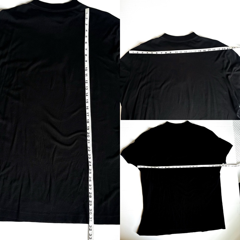 Salvatore Ferragamo Black Cotton Pique Logo Polo Shirt with Logo 3/4 Zipper XXL - Picture 8 of 13